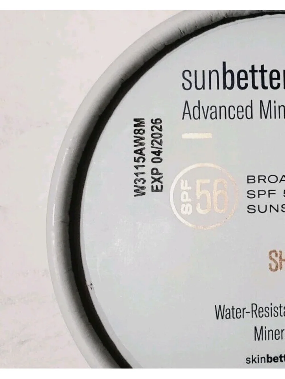 sunbetter SPF 56 Mineral Sunscreen Compact 0.42 oz See Pics